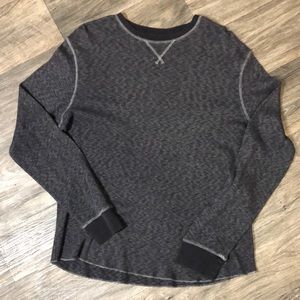 Helix Men’s long-sleeve henley - Gray - Large